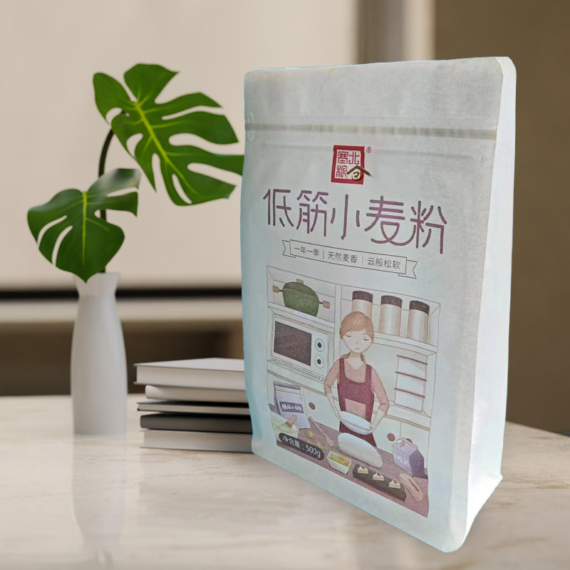 Luja, kestävä, hengittävä, repeytymätön hajoava voimapaperipussi